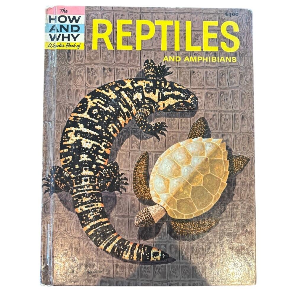 VTG 1960 Reptiles, How and Why Wonder Book, HC Deluxe Edition